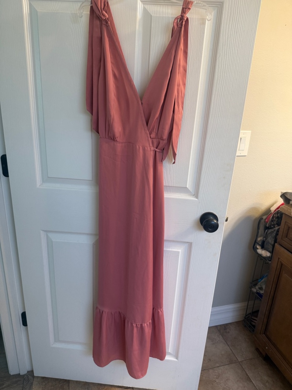 Abercrombie & Fitch Dusty Rose V-Neck Maxi Dress